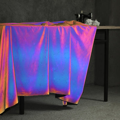 Tissu réfléchissant arc-en-ciel : matériau laser à dégradé de 61 pouces de large