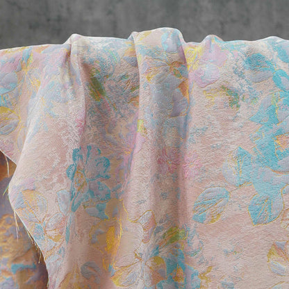 Tissu jacquard floral style peinture à l'huile ���� Décoration intérieure, rideaux, patchwork, ameublement, loisirs créatifs, projets DIY" Large