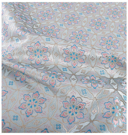 Floral Brocade Fabric: 59"W Dunhuang Baoxiang Style