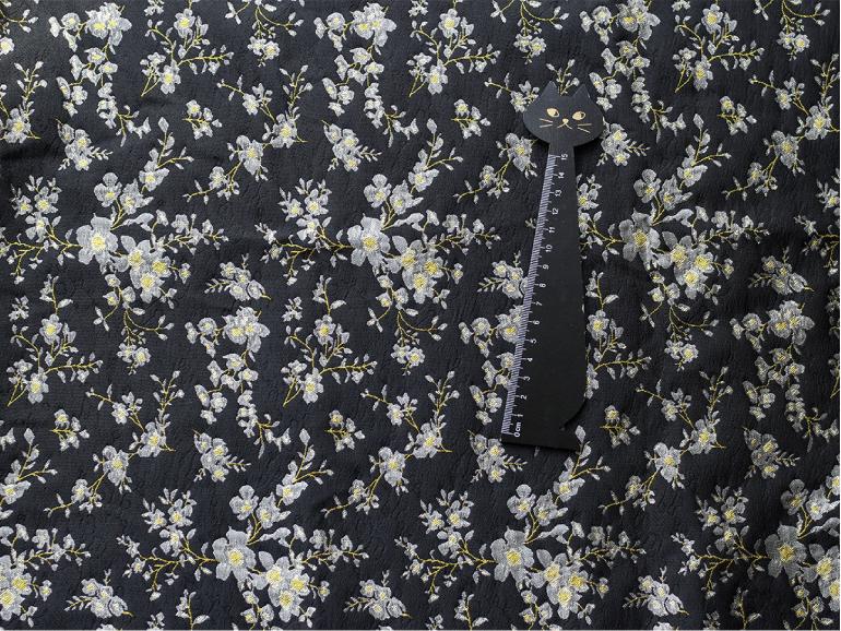 Gold Thread Jacquard Fabric: Retro Reversible Upholstery, Costume, Decor