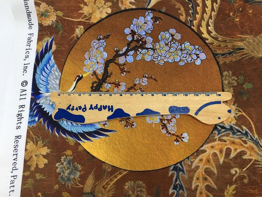 Tissu en coton à motifs de fresques de Dunhuang : style vintage asiatique, 109 cm de large