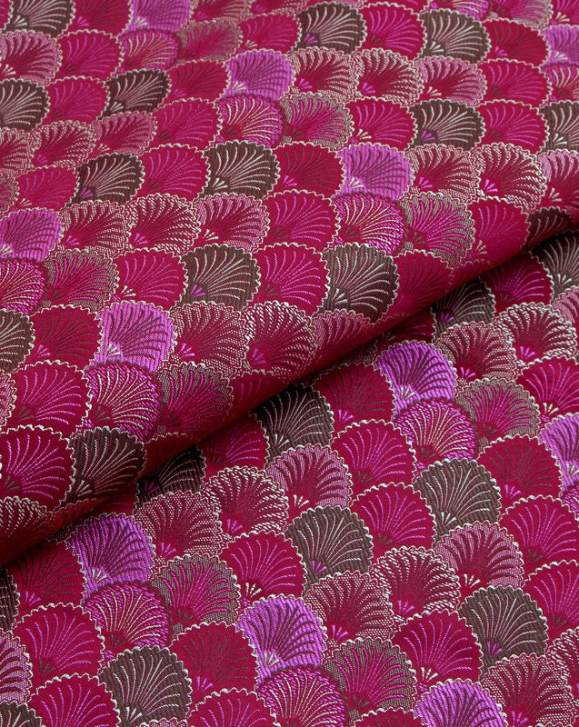 Japanese Fan Fabric: Silk Rayon Jacquard Brocade (29.5" Width)