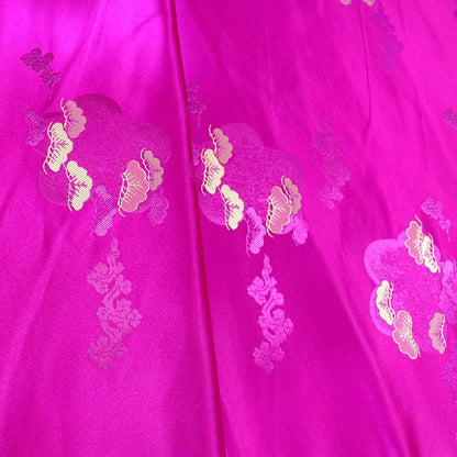 Tissu brocart tissé Nishijin : Tissu d'ameublement à motifs floraux en fil d'or