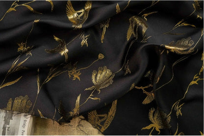 Gold Thread Jacquard Fabric: 3D Embossed Woven Upholstery, Costume, Decor