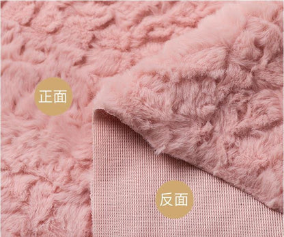 Tissu en fausse fourrure de lapin : polyester peluche pour la couture et les loisirs créatifs (160 cm de large)