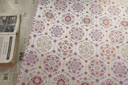 Tissu brocart floral bleu ciel : Jacquard à fil d'or, couture Cheongsam Hanfu