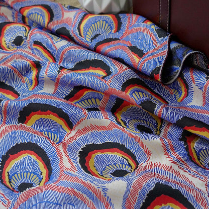 Tissu Plume de Paon : mélange de rayonne teint en fil, 150 cm de large – au mètre