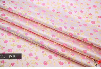 Floral Silk Brocade Fabric: Delicate Tangled Flowers, 45"W
