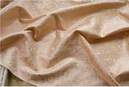 Gold Thread Jacquard Fabric: 3D Texture Upholstery, Costume, Decor (By The Meter)