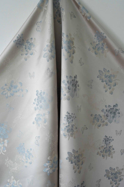 Tissu brocart à motifs floraux papillons ��� Jacquard chinois, ameublement &