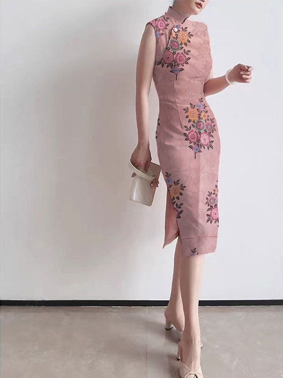 Tissu brocart jacquard à motifs floraux : rayonne rouge (matériel de couture)