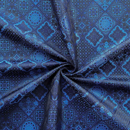 Tissu brocart à motifs floraux géométriques | Jacquard Cheongsam, 165 cm de large