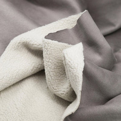 Tissu imitation peau de mouton : microfibre de polyester pour ameublement, costumes et vêtements - 147 cm de large