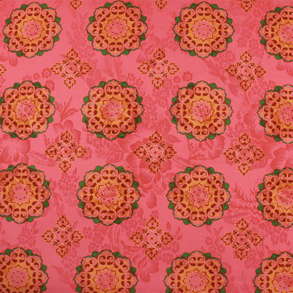 Floral Baoxiang Print Rayon Silk Fabric - 59" Wide