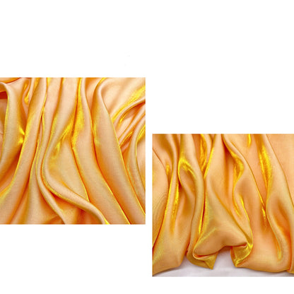 Shiny Mercerized Cotton Fabric: Gradient Satin Silky Hanfu, 59" Wide