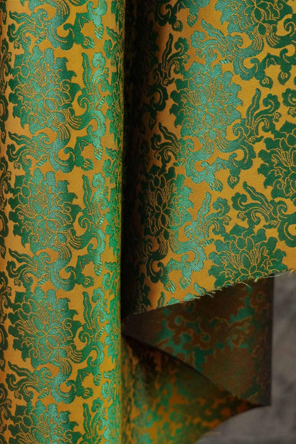Passionflower Brocade Jacquard Fabric: Rayon Blend for Dressmaking & Crafts