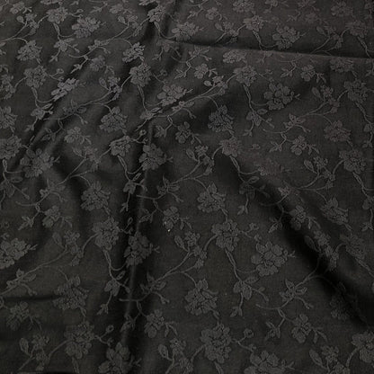Tissu damassé jacquard en coton à motif floral, 160 cm de large, double face