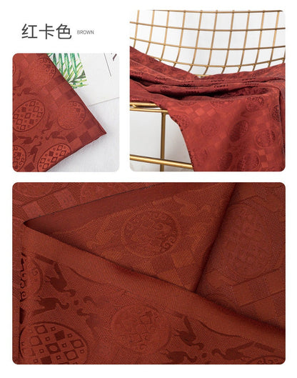 Floral Silk Brocade Fabric: 59" Wide Jacquard Damask - By The Meter
