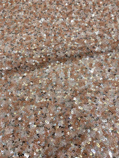 Tissu brodé à sequins, 127 cm de large, pour robe orientale