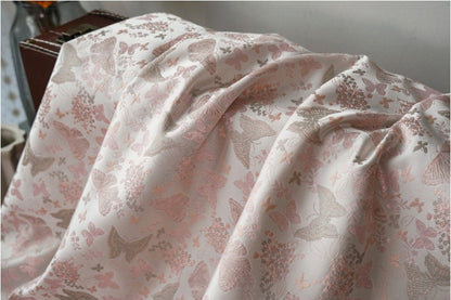 Butterfly Jacquard Fabric: 59"W Polyester Upholstery, Costume, Decor