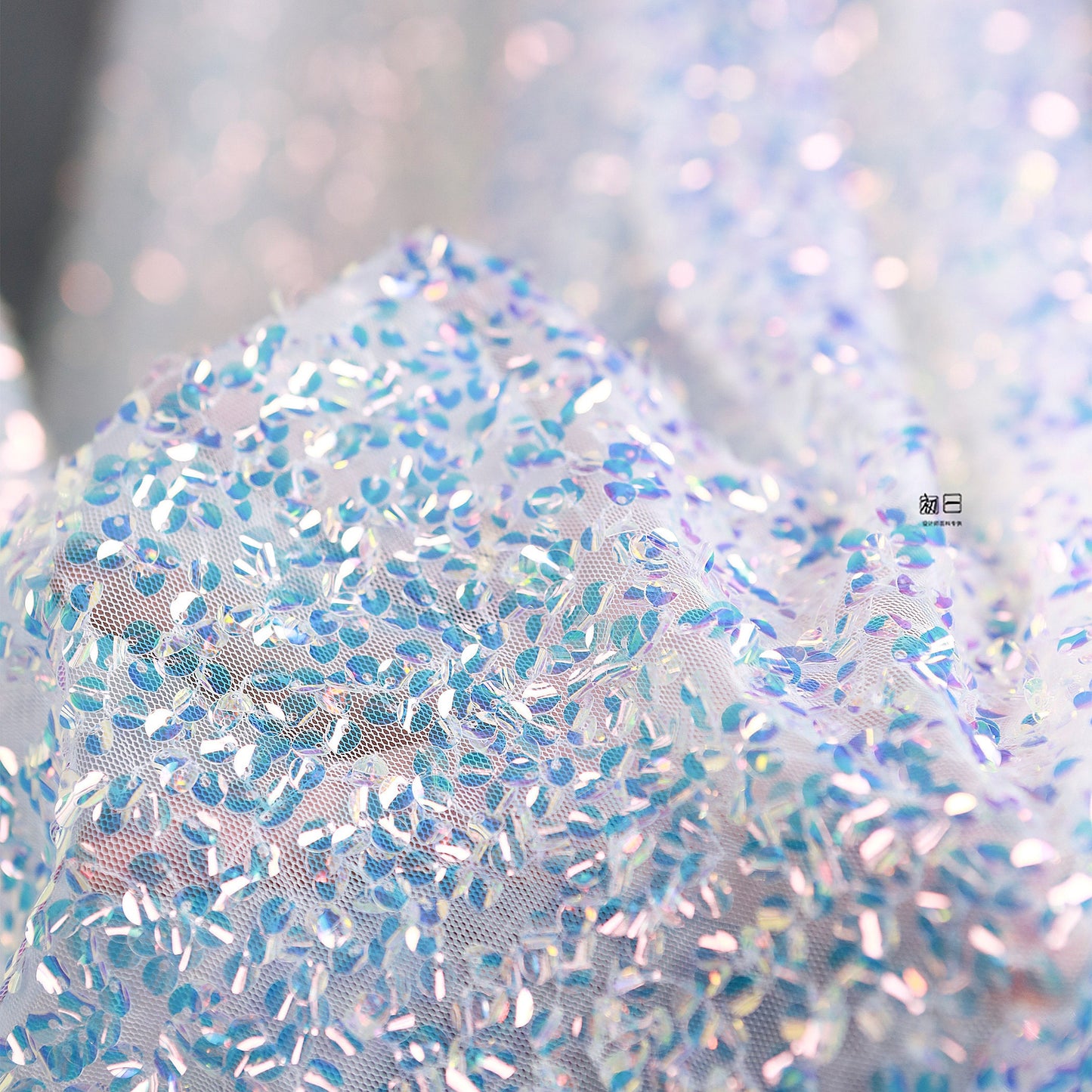 Hand-stitched Sequin Mesh Fabric, Symphony Glitter, Prom Dress, Doll Making