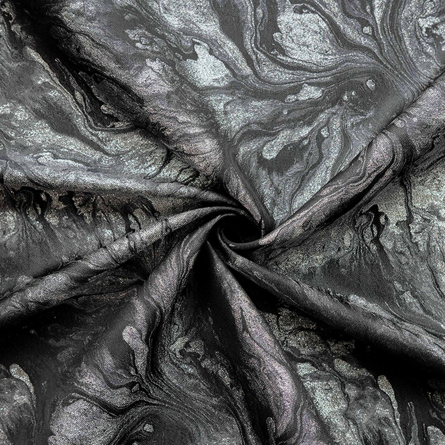 Gilded Marble Jacquard Fabric with Gold & Silver Threads ��� Luxury Brocade for Upholstery, Curtains, Fashion, D"Wide
