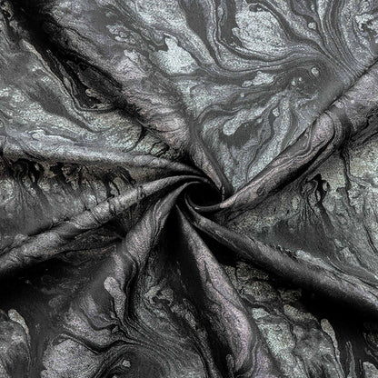 Gilded Marble Jacquard Fabric with Gold & Silver Threads ��� Luxury Brocade for Upholstery, Curtains, Fashion, D"Wide