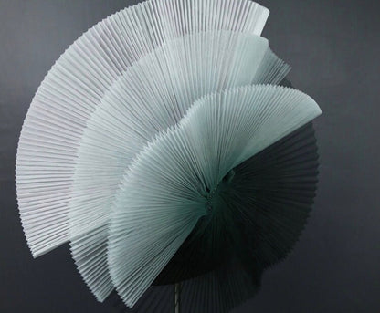 Gradient Pleated Organza Fabric: Stiff Texture, 63" Wide