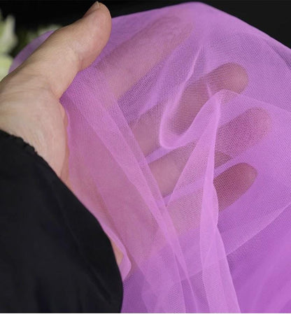 Tissu en maille violette - Décoration de mariage et d'événements - Large (au mètre)
