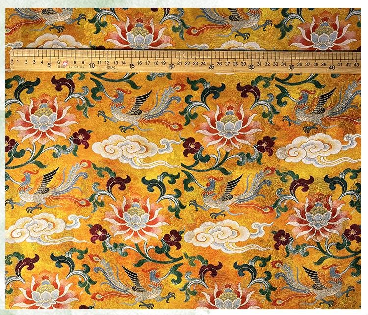 Tissu jacquard floral Phoenix ��� Rayonne Si" Large