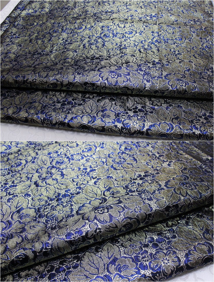 Metallic Peony Brocade Fabric: Nylon Upholstery, Cheongsam Qipao
