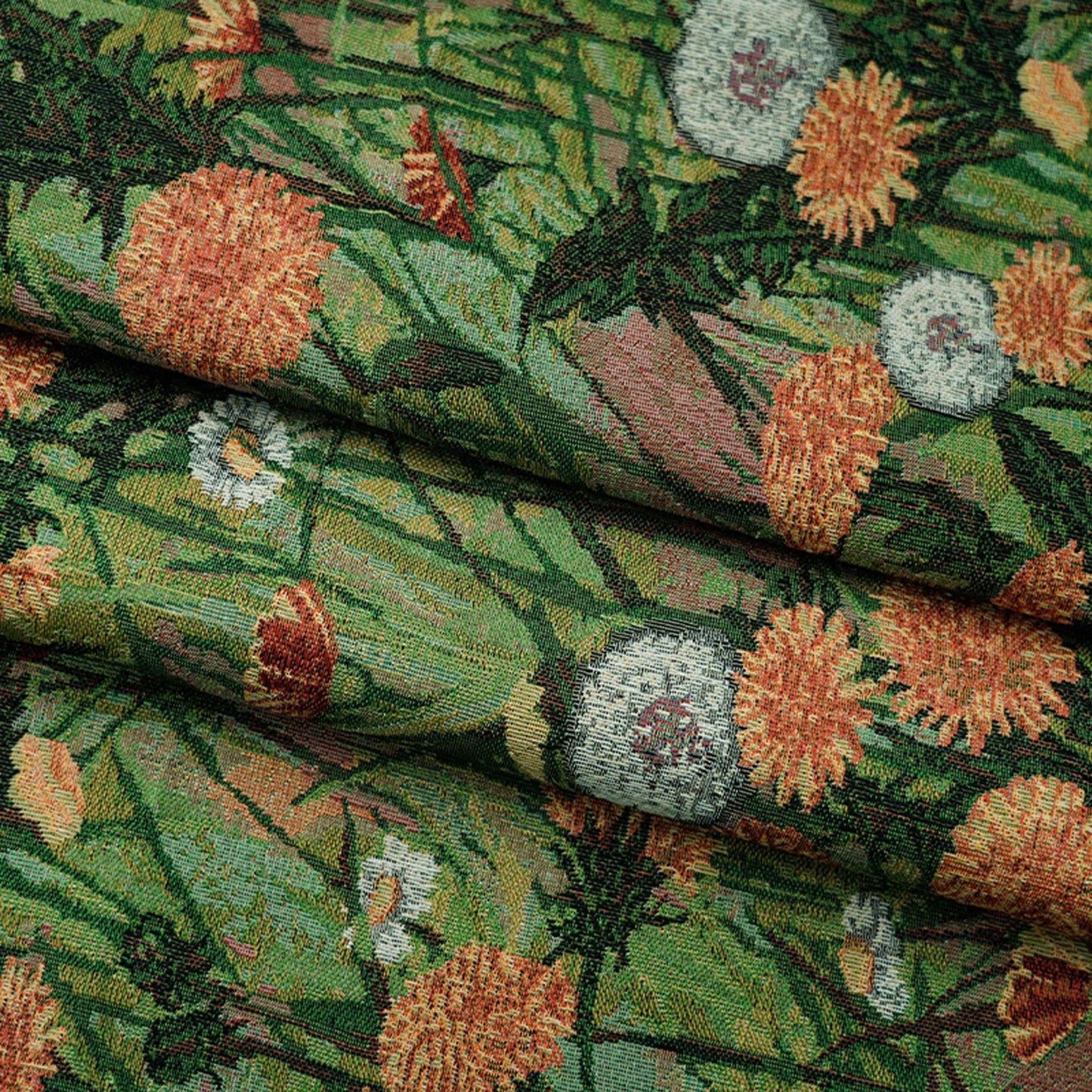 Floral Jacquard Woven Fabric: Oil Painting Style, 55" Wide