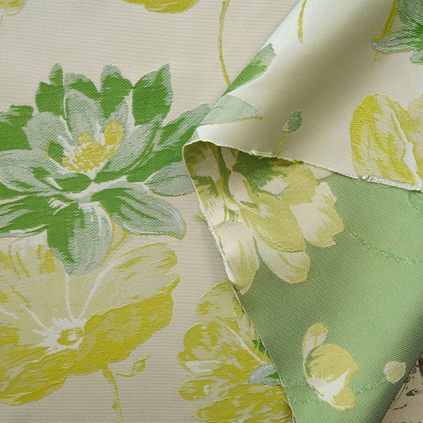 Floral Jacquard Fabric: Retro Palace Damask Deco, 59" Wide
