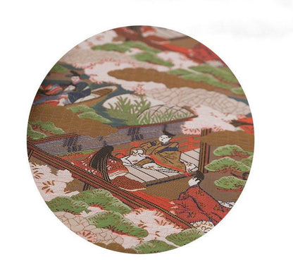 Genji Monogatari Jacquard Silk Brocade Fabric - 59"W Japanese Sewing Fabric