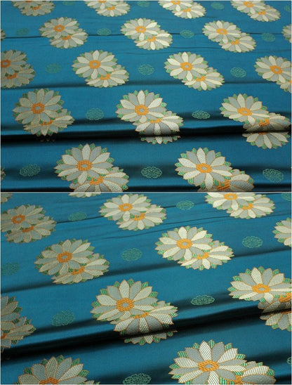 Floral Silk Brocade Fabric: Chinese Cheongsam Qipao Dress Material (29.5" Wide)