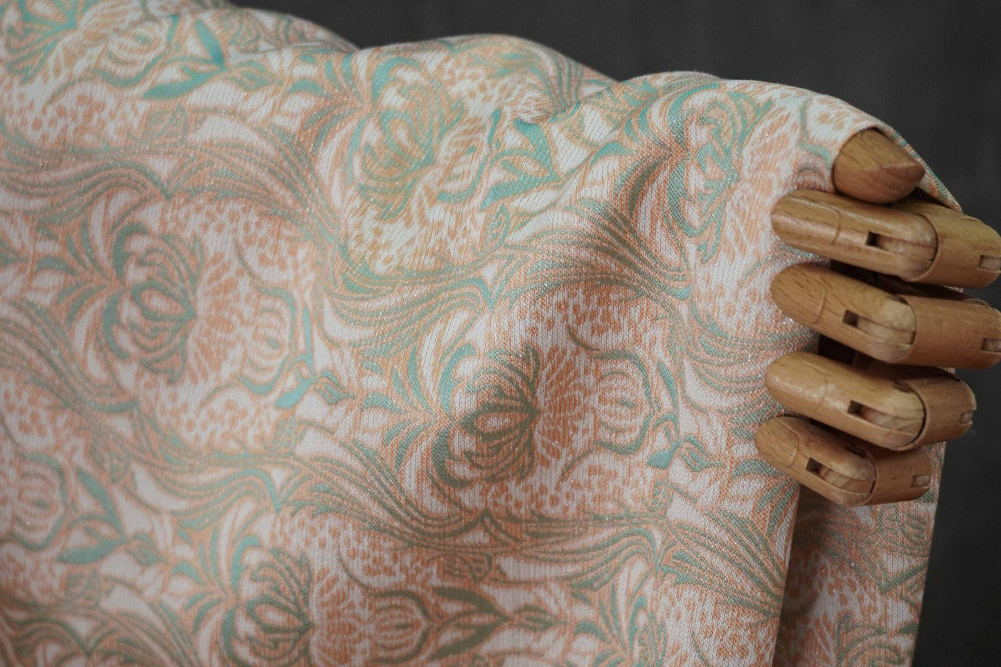 Gold Vine Jacquard Fabric: Luxury Upholstery & Drapery - 55"W
