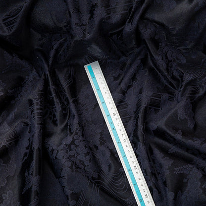 50 Momme Silk Damask Fabric: Handwoven Jacquard (59" Wide)