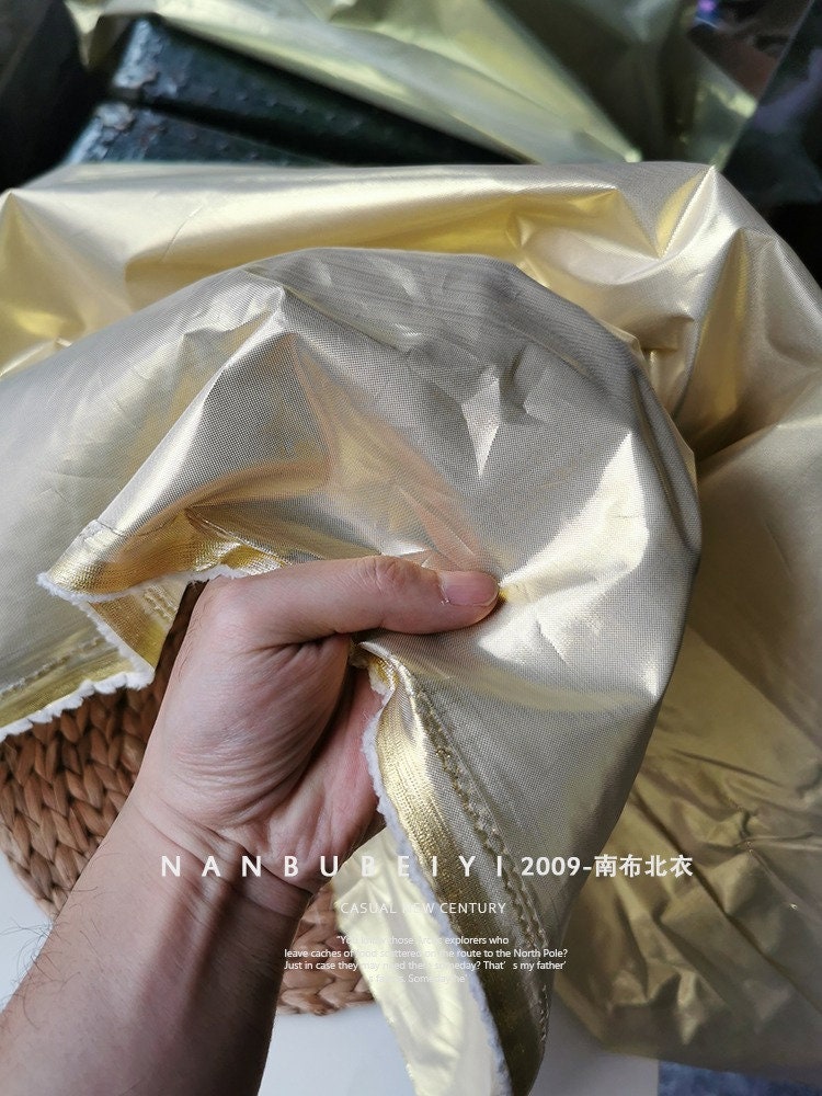 Reflective Gold Fabric: Double-Sided Designer Polyester, Cosplay Costume Sewing