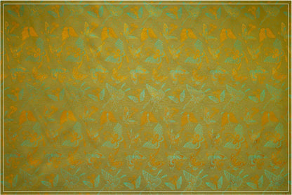 Butterfly Jacquard Rayon Fabric: Tea Silk Satin (By The Meter)