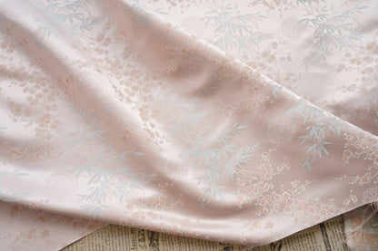 Bamboo Plum Brocade Fabric: 59" Wide Rayon Blend, Costume & Decor