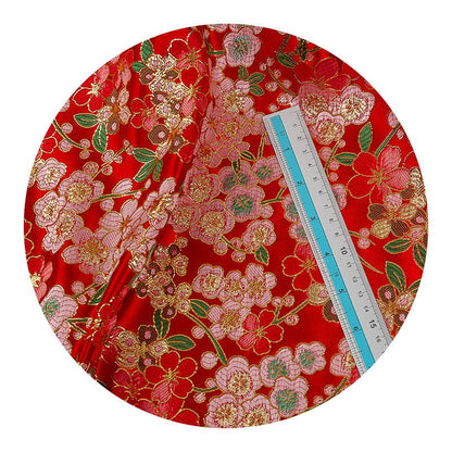 Cherry Blossom Jacquard Brocade Fabric: 59" Wide Kimono Sewing Fabric
