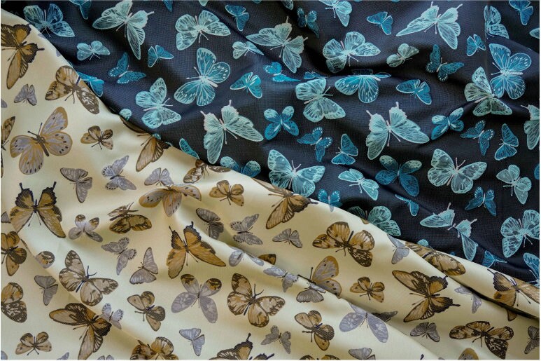 Butterfly Jacquard Fabric: Polyester Upholstery, Costume, Decor - 64" W