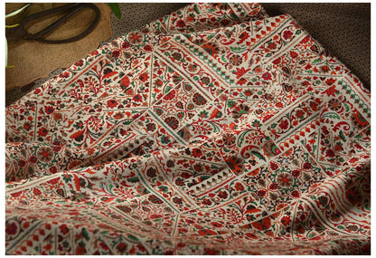Tissu satin de coton à motif Dunhuang : largeur 140 cm, pour costumes et décoration
