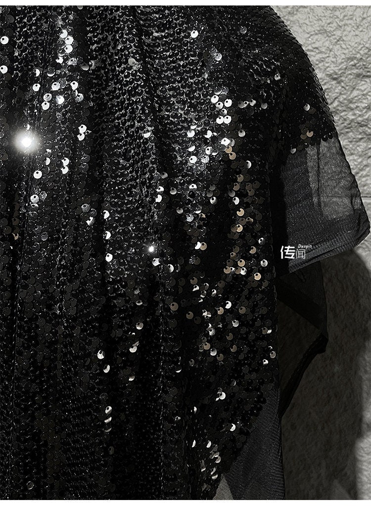 Fish Scale Sequins Mesh Fabric, DIY Prom Dress Sewing