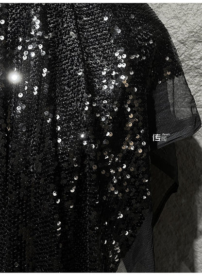 Fish Scale Sequins Mesh Fabric, DIY Prom Dress Sewing