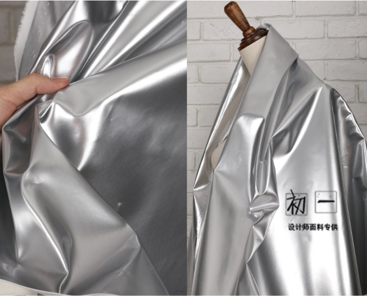Mirror Coated PU Leather Fabric: Waterproof Metallic Designer Material