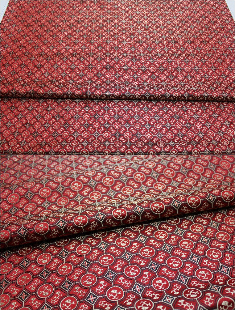 Tissu brocart jacquard à motifs floraux : mélange de soie et de rayonne de style Tang chinois