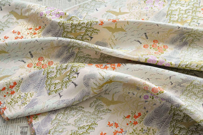 Jacquard Upholstery Fabric: Chinese Painting Pattern, Gold Thread (59" Wide, By The Meter)