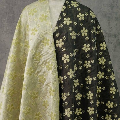 Gilded Flower Jacquard Woven Fabric: Embossed Gold Thread, 56" Wide