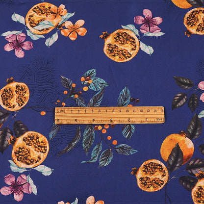 Tissu damassé en soie à motif floral : satin imprimé numérique de 150 cm de large